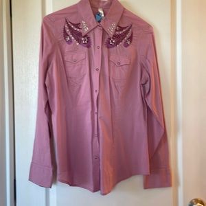 Women’s Western shirt Roper size L pink